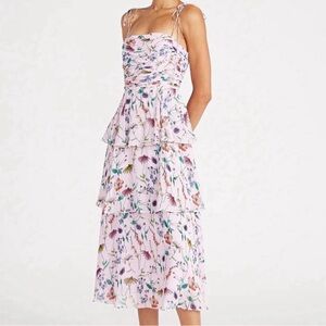 AMUR Pastel Floral Maxi Dress